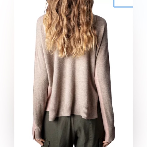 NWT Zadig & Voltaire Gaby 100% Cashmere Crew Sweater Sz Small $468 - Picture 4 of 11